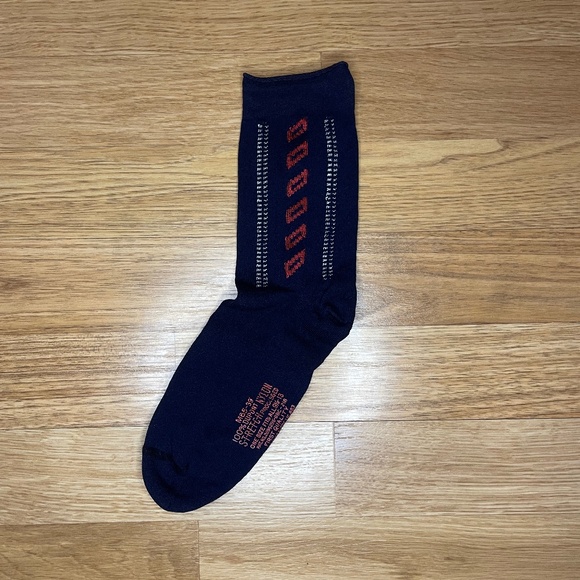 Vintage Navy Stretches Dupont Nylon Yarn Men’s Socks One Size Fits All 9 1/2-13 - Picture 1 of 3